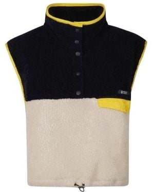Prada Half-Button Two-Toned Vest - Blue