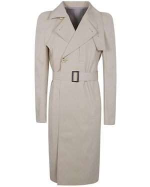 Rick Owens Temple Temple Belted Trench Coat - Grey