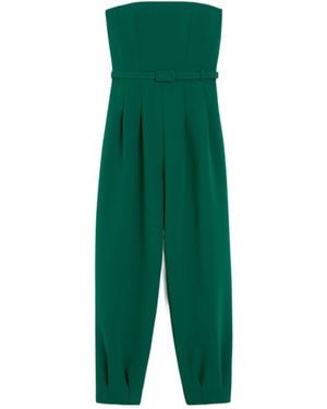 Max Mara Pianoforte Voghera Strapless Jumpsuit - Green
