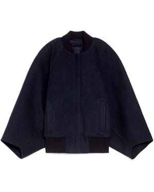 Max Mara Button Detailed Long-Sleeved Jacket - Blue