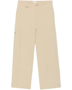 Calvin Klein Gemma Wide-Leg Trousers - Natural
