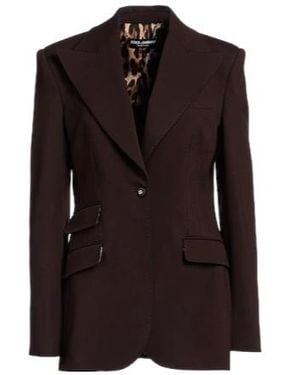 Dolce & Gabbana Single-Breasted Blazer - Brown