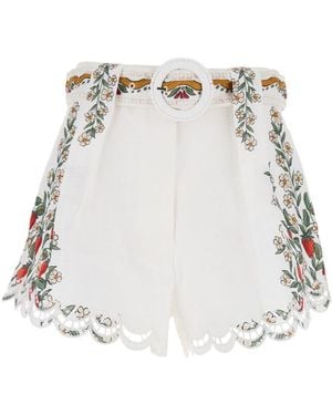 FARM Rio Fruit Beauty Embroidered Shorts - White
