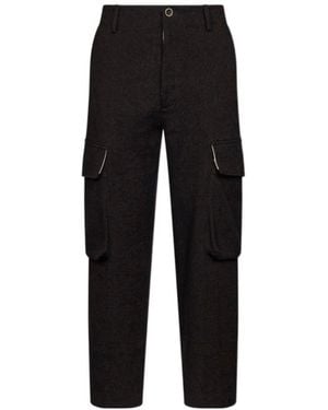 Uma Wang Casual Pants With Belt Loops - Black