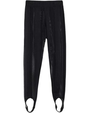 Ganni Perforated Casual Trouser - Black