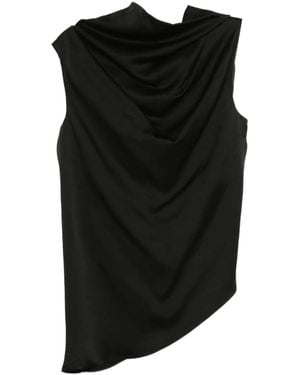 Rohe Cowl-Neck Sleeveless Blouse - Black