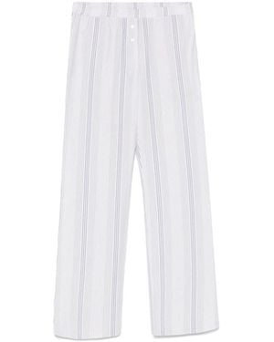 Paloma Wool Striped Casual Trousers - White