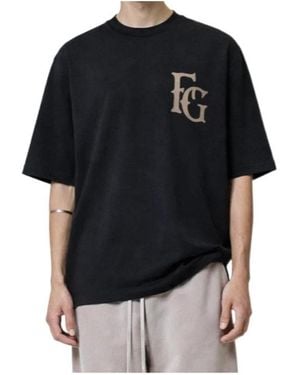Fear Of God Logo-Print Short-Sleeve T-Shirt - Black
