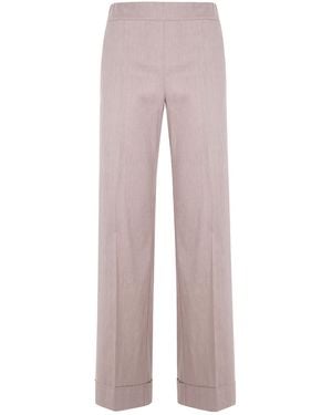 D.exterior Straight-Leg Linen Trousers - Multicolour