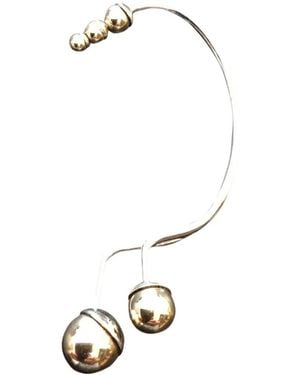 Dior Double Ball Earrings - White