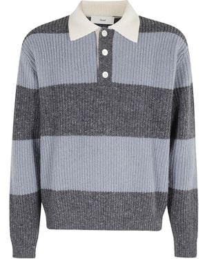 DUNST Chunky Rugby Sweater - Gray