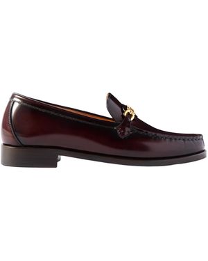 Tom Ford Embellished Leather Loafers - Brown