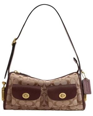 COACH Turnlock Haversack Bag 27 - Brown