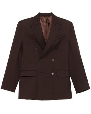 Wardrobe NYC Double-Breasted Blazer - Brown