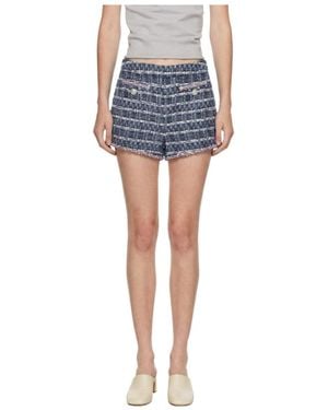 Marissa Chiara Tweed Shorts - Gray