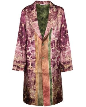 Pierre Louis Mascia Cialdas Patchwork Coat - Red