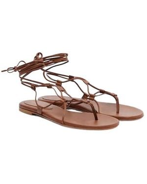 Gianvito Rossi Leather Gladiator Sandals - Pink
