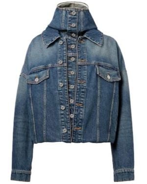 Jean Paul Gaultier Button-Down Denim Jacket - Blue