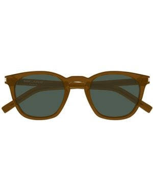 Saint Laurent Eyewear Square Frame Sunglasses - Green