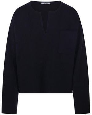 Max Mara Zibello Crewneck Long-Sleeved Jumper - Blue