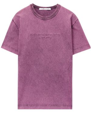 Alexander Wang Crewneck Short-Sleeved T-Shirt - Purple