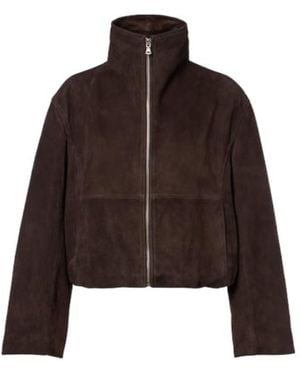 Nour Hammour Etienne Suede Jacket - Brown