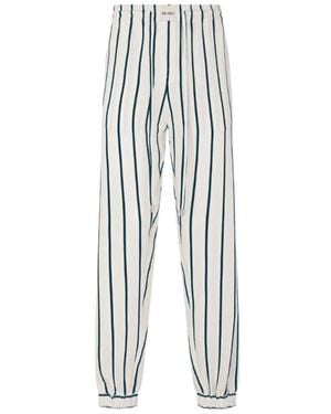 The Attico Striped Casual Pants - White