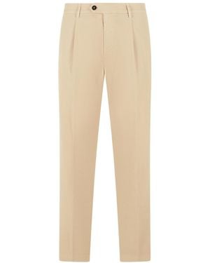Eleventy Pleated Tailored Trousers - Natural