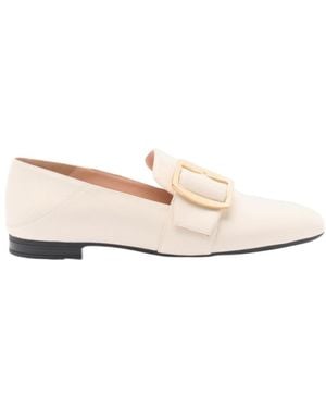 Bally Buckled Flat Shoes - White