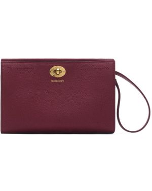 Burberry Cotswolds Twist-Lock Clutch Bag - Red