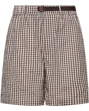 Moncler Checked Drawstring Shorts - Multicolour
