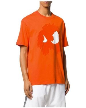 McQ T-Shirt With Round Neck And Short Sleeves - Orange