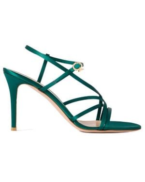 Gianvito Rossi Crossed Satin Sandals - Green