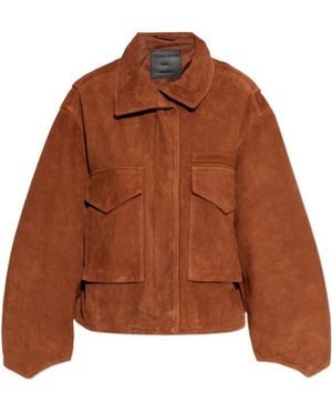 AllSaints Clay Pocket Suede Jacket - Brown