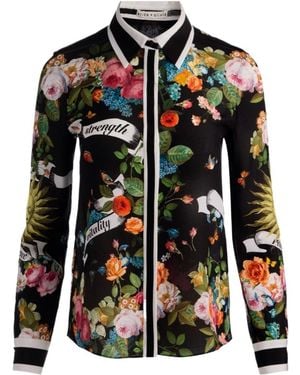 Alice + Olivia Willa Silk Blouse - Black