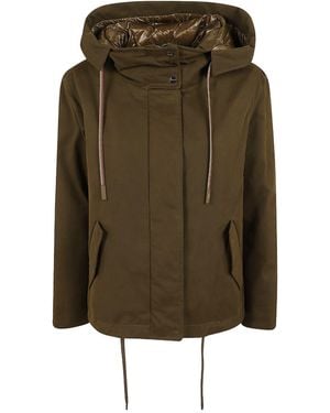 Herno Drawstring Hooded Down Jacket - Green