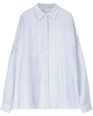 Dries Van Noten Striped Button Shirt - Blue