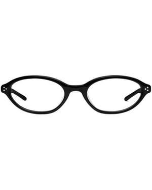 Gentle Monster La Cha 01(C) Oval-Frame Glasses - White