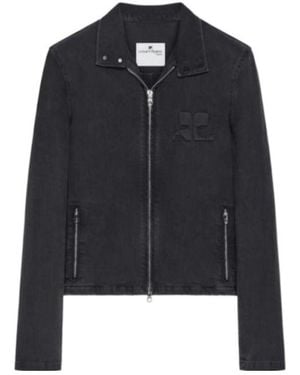 Courreges Courrèges City Shadow Denim Jacket - Black