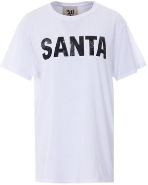 Aniye By Santa Print T-Shirt - White
