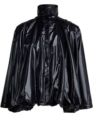 Alaïa Alaïa Draped Glossy Jacket - Black