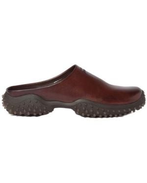 Miu Miu Leather Mules - Brown