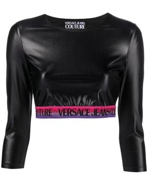 Versace Jeans Couture Couture Crewneck Cropped Top - Black