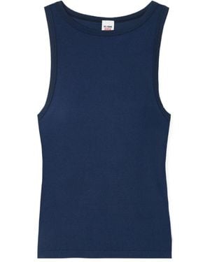 RE/DONE X Hanes Ribbed Stretch-Modal Tank - Blue