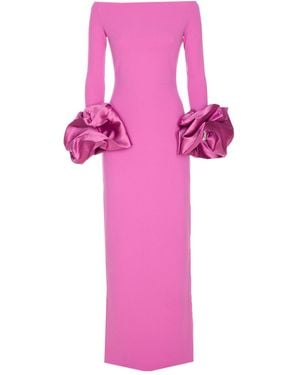 Solace London London Ruffled Sleeve Long Dress - Pink