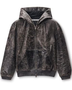 Alexander Wang Hooded Zip-Up Jacket - Black