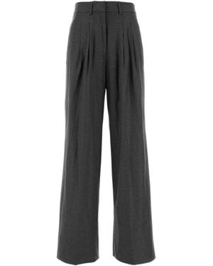 Pt Pantaloni Pt Torino Frankie Pleated Wide-Leg Pants - Gray
