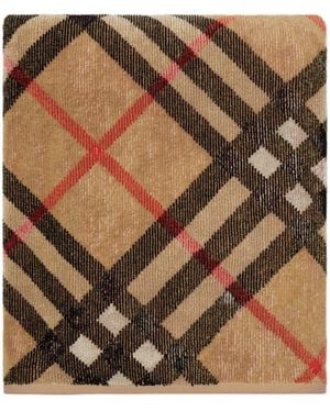 Burberry Checked Finished Edge Towel - Brown