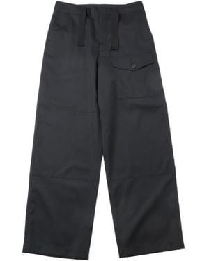 AURALEE Belted Casual Trousers - Grey