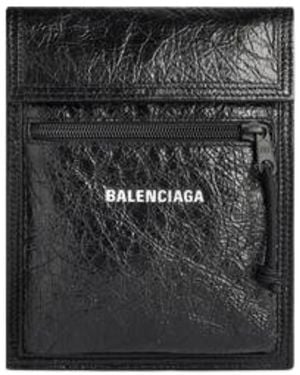 Balenciaga Explorer Small Pouch With Strap in Black for Men Balenciaga Explorer Small Pouch With Strap in Black for Men